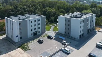 Budynek, w którym mieści się apartament