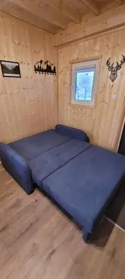 Łóżko lub łóżka w pokoju w obiekcie Kolej na sudety