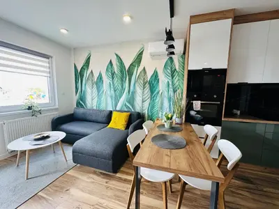 Kuchnia lub aneks kuchenny w obiekcie Apartamenty Dębowa 10