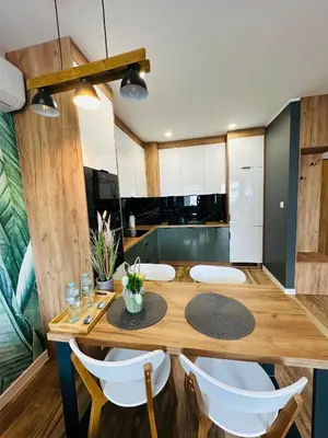 Kuchnia lub aneks kuchenny w obiekcie Apartamenty Dębowa 10