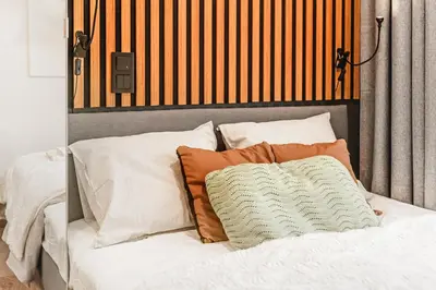 Łóżko lub łóżka w pokoju w obiekcie Stylowe Apartamenty w Centrum