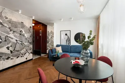 Część wypoczynkowa w obiekcie Kairos Apartments - Crystal - darmowy parking, ścisłe centrum