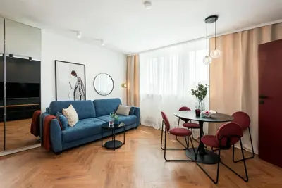 Część wypoczynkowa w obiekcie Kairos Apartments - Crystal - darmowy parking, ścisłe centrum
