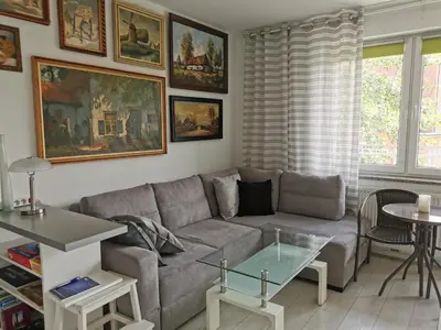 Część wypoczynkowa w obiekcie Apartament Pionier 71B