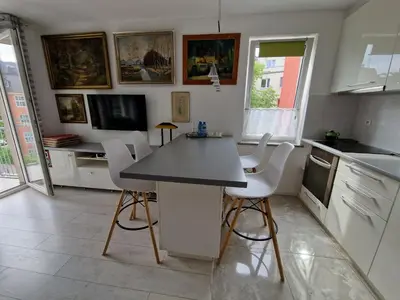 Kuchnia lub aneks kuchenny w obiekcie Apartament Pionier 71B