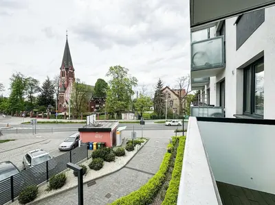 Budynek, w którym mieści się apartament