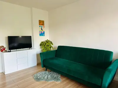 Telewizja i/lub zestaw kina domowego w obiekcie Rodzinna Przystań