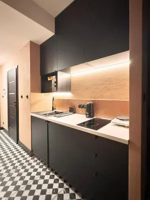 Kuchnia lub aneks kuchenny w obiekcie Elegant Apartment in the City Center