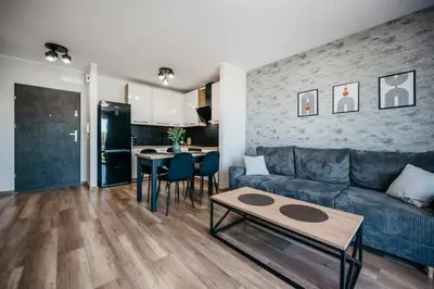 Kuchnia lub aneks kuchenny w obiekcie Apartamenty Krakowska 24 z ogródkiem