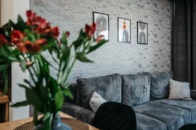 Część wypoczynkowa w obiekcie Apartamenty Krakowska 24 z ogródkiem