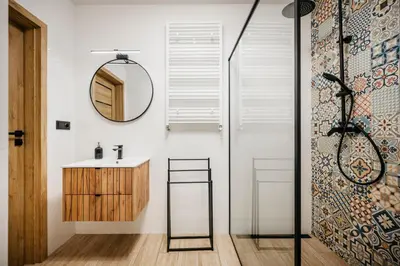 Łazienka w obiekcie Apartamenty Krakowska 24 z ogródkiem