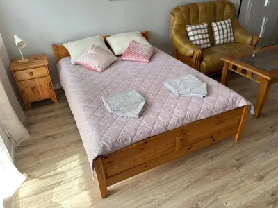 Łóżko lub łóżka w pokoju w obiekcie Apartament Sofii