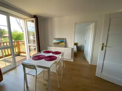 Balkon lub taras w obiekcie PrzyLądek Zdrój Bike Apart