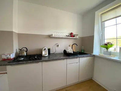 Kuchnia lub aneks kuchenny w obiekcie PrzyLądek Zdrój Bike Apart