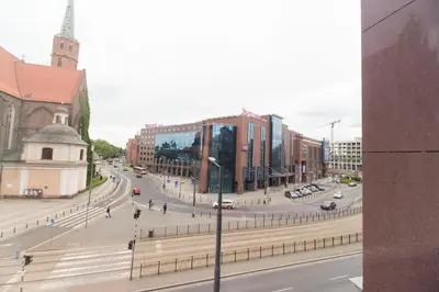Widok na miasto Wrocław z tego apartamentu