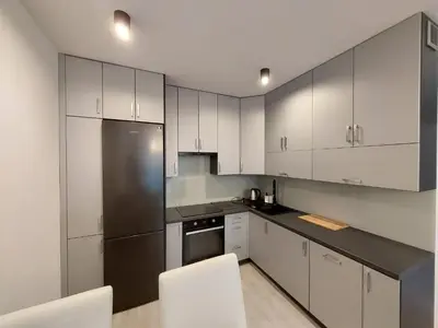 Kuchnia lub aneks kuchenny w obiekcie Apartament Na Grobli , 2-pokoje, Wrocław,blisko Zoo, Rynku, Hydropolis