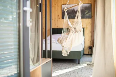 Łóżko lub łóżka w pokoju w obiekcie Koliberek Apartament SPA