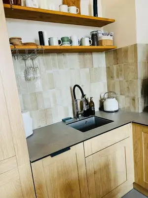 Kuchnia lub aneks kuchenny w obiekcie Apartement Wabi Sabi w centrum Raciborza