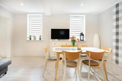 Telewizja i/lub zestaw kina domowego w obiekcie Apartamenty u Agi