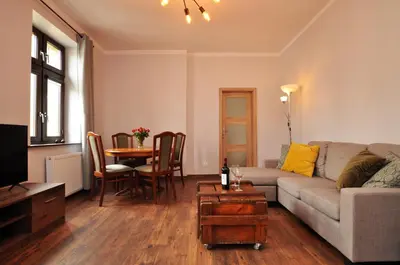 Część wypoczynkowa w obiekcie Słoneczny Apartament przy Rynku
