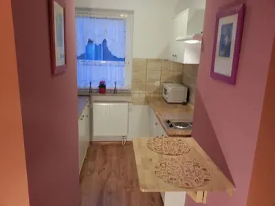 Kuchnia lub aneks kuchenny w obiekcie Apartament na Pilczycach