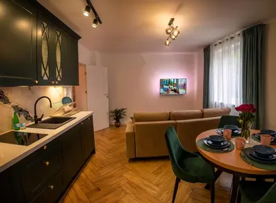 Kuchnia lub aneks kuchenny w obiekcie Apartamenty Cud Miód 2