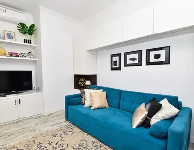 Telewizja i/lub zestaw kina domowego w obiekcie Komfortowe apartamenty przy Rynku Klimatyzacja