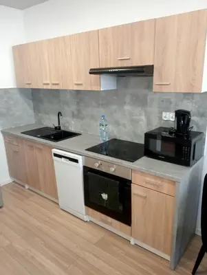 Kuchnia lub aneks kuchenny w obiekcie Apartament Diament 2 - Jezioro Nyskie