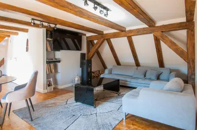 Część wypoczynkowa w obiekcie Roof Apartment