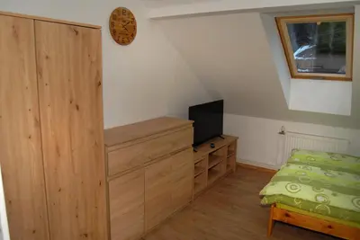 Łóżko lub łóżka w pokoju w obiekcie Agroturystyka Sokolec Górski