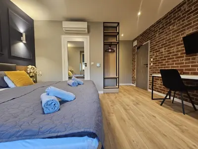 Telewizja i/lub zestaw kina domowego w obiekcie Villa Evmerol
