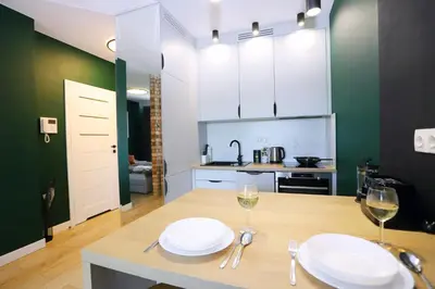 Kuchnia lub aneks kuchenny w obiekcie Apartament Zielone Podwale
