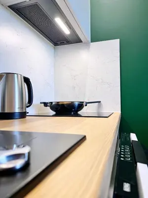 Kuchnia lub aneks kuchenny w obiekcie Apartament Zielone Podwale