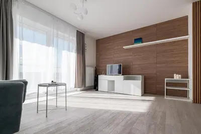 Telewizja i/lub zestaw kina domowego w obiekcie Witolda Riverside Apartments - Balcony, City View - by Rentujemy