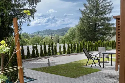 Widok na góry z tego apartamentu
