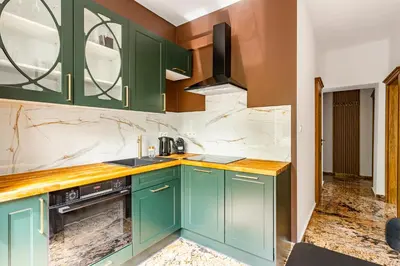 Kuchnia lub aneks kuchenny w obiekcie RentPlanet - Apartament Grabiszyńska