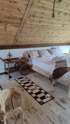 Łóżko lub łóżka w pokoju w obiekcie Pod Aniołem 2