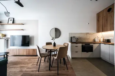 Kuchnia lub aneks kuchenny w obiekcie river point Mieszczańska 24 m50