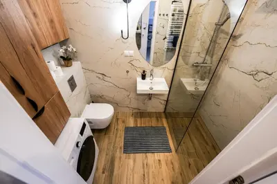 Łazienka w obiekcie river point Mieszczańska 24 m50