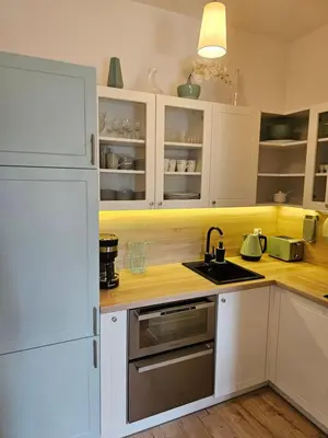 Kuchnia lub aneks kuchenny w obiekcie Apartament 16 - Bliżej Zdroju