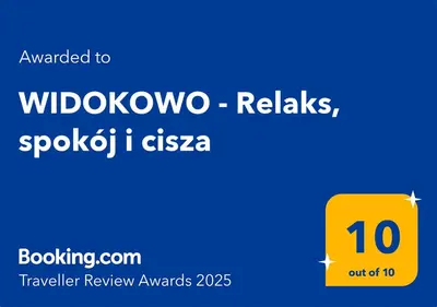 Certyfikat, podpis lub inny dokument wystawiony w obiekcie WIDOKOWO - Relaks, spokój i cisza