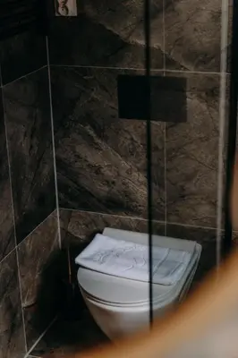 Łazienka w obiekcie Domki Nad Stawami z Jacuzzi i Sauną 3
