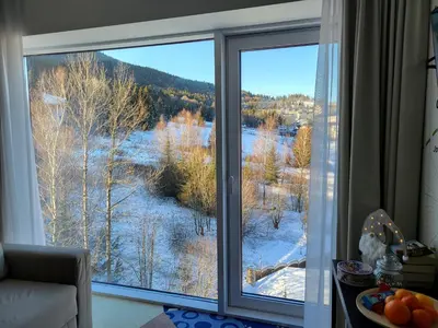 Widok na góry z tego apartamentu