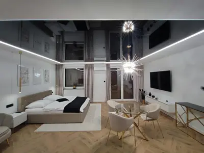 Telewizja i/lub zestaw kina domowego w obiekcie Apartament z Jacuzzi na wyłączność Dolina Baryczy