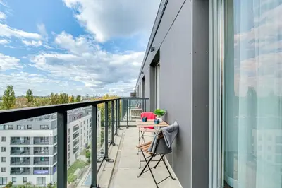 Balkon lub taras w obiekcie Prime Time Apartament - 24h check -in - Parking w cenie