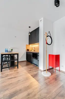 Kuchnia lub aneks kuchenny w obiekcie Prime Time Apartament - 24h check -in - Parking w cenie