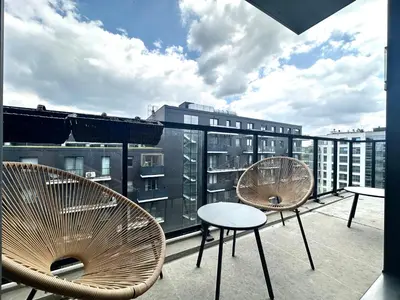 Balkon lub taras w obiekcie Mieszczańska 25 Apartment - Self check-in 20h - parking & lift
