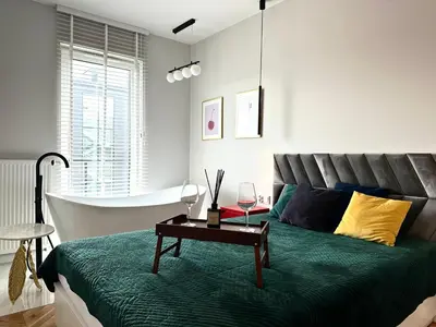 Część wypoczynkowa w obiekcie Mieszczańska 25 Apartment - Self check-in 20h - parking & lift