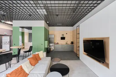 Telewizja i/lub zestaw kina domowego w obiekcie Modern Studio Słonimskiego with Balcony by Noclegi Renters