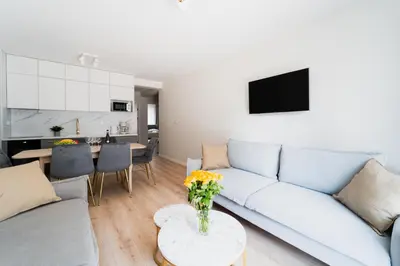 Telewizja i/lub zestaw kina domowego w obiekcie Wrocław ProApart City Square